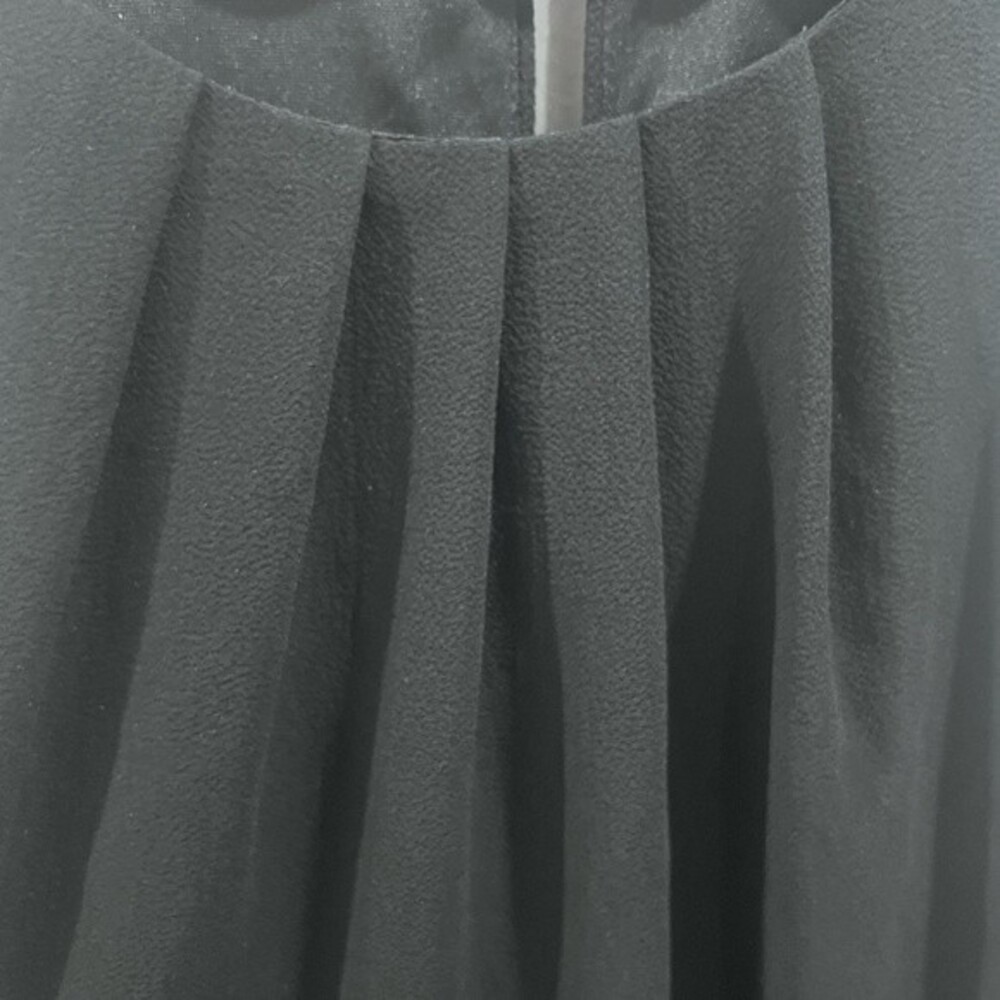 TCEC black pleated trapeze swing dress with pockets size medium - Picture 8 of 10